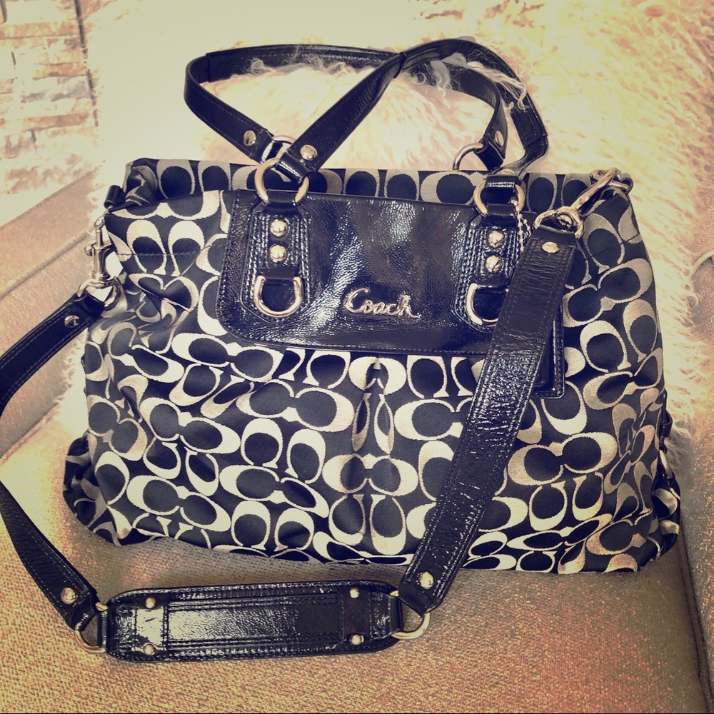 Coach Signature Sateen Ashley Carryall Handbag